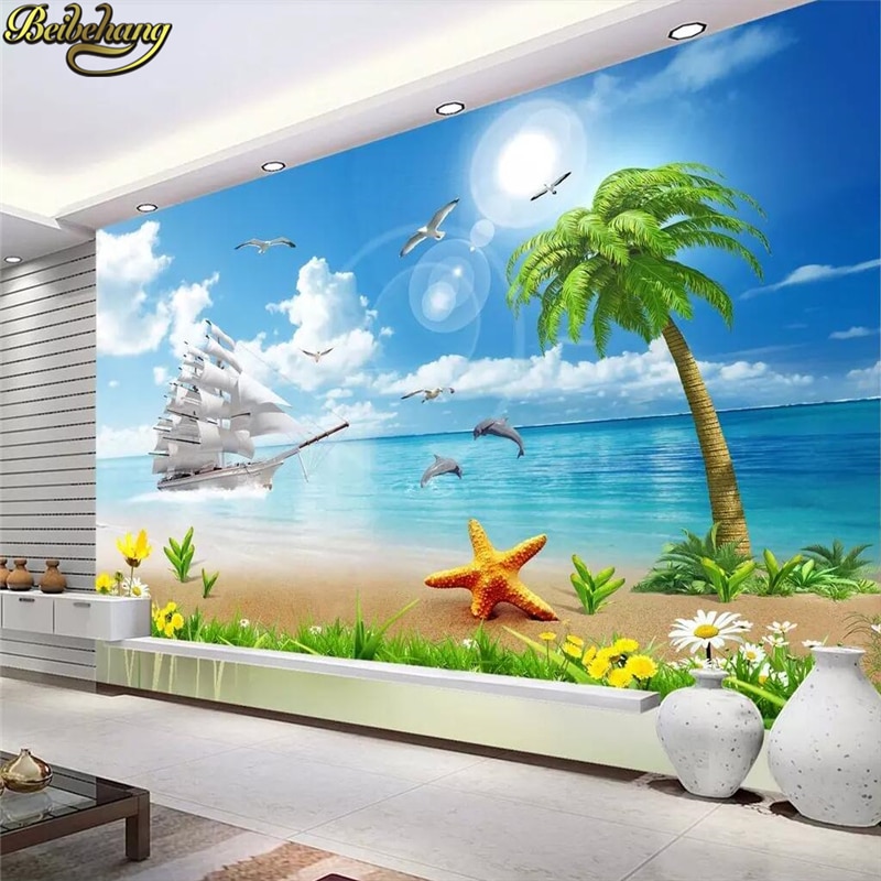 Beibehang 3d ü ٴ Ʈ ȭ  tv  ȭ Ž ħ ȭ papel de parede wall paper
